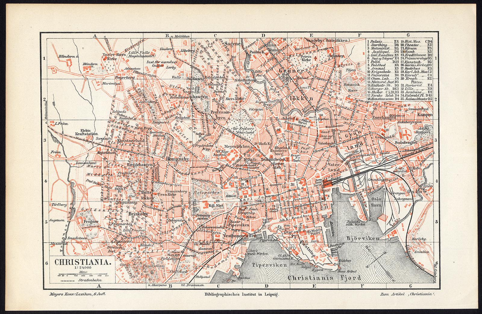 Bb06550 5 416x271 Antique Plan-OSLO-CHRISTIANIA-NORWAY-Meyers-1902