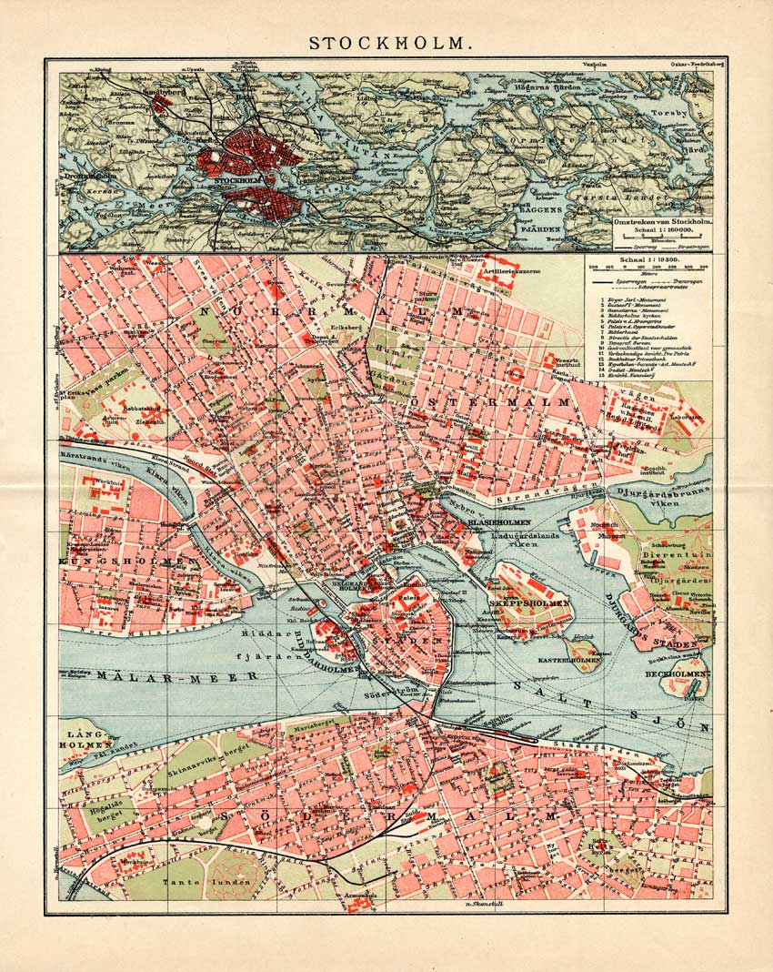 Bb06554 416x523 Antique Plan-STOCKHOLM-REGION-SWEDEN-Meyers-1895