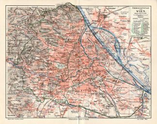Antique Plan-WIEN-VIENNA-AUSTRIA-CITY-OVERVIEW-Meyers-1895