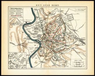 Antique Plan-ANCIENT ROME-ITALY-Oosthoek-1895