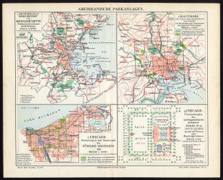 Antique Plan-CHICAGO-BALTIMORE-USA-PARK-Meyers-1895
