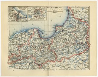 Antique Map-EAST-WEST PRUSSIA-GERMANY-DANZIG-KONIGSBERG-Meyers-1902