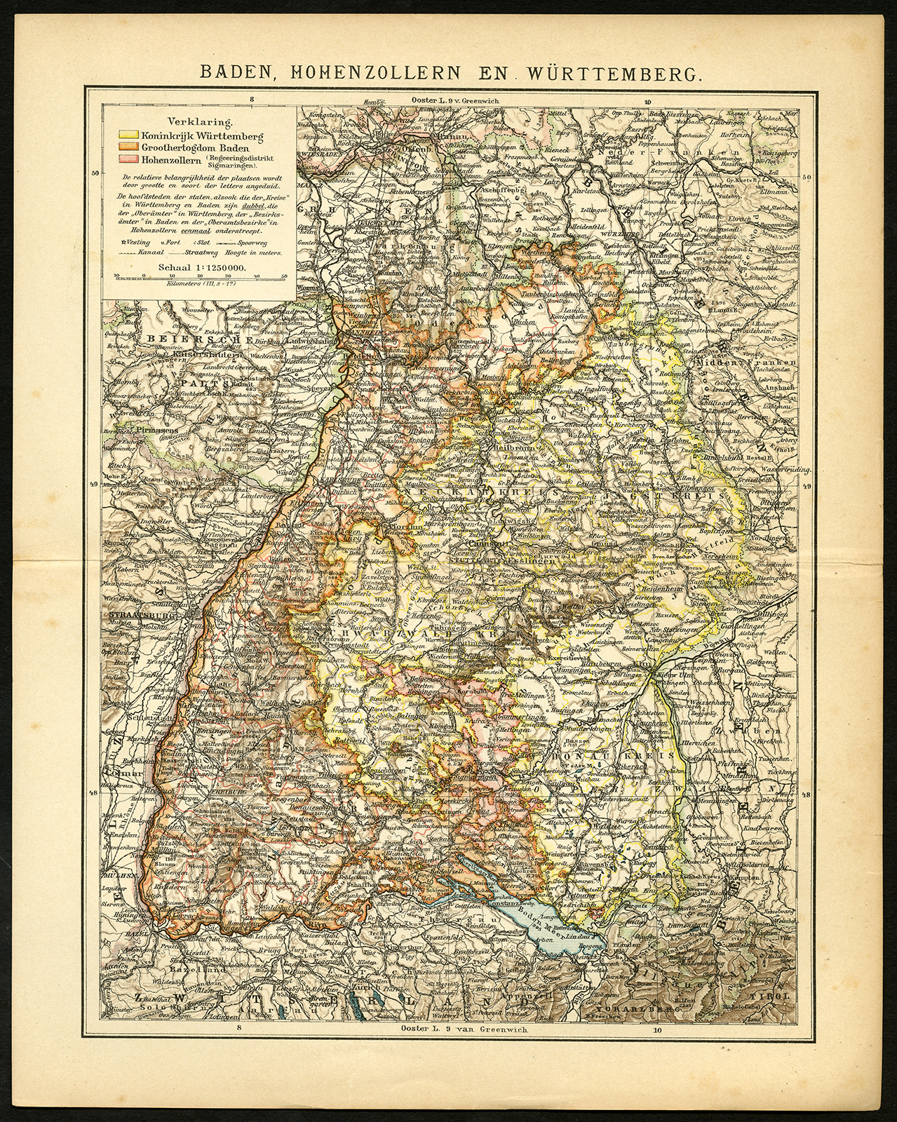 Bb06688 4 416x520 Antique Map-BADEN WURTTEMBERG-GERMANY-Brockhaus-1893