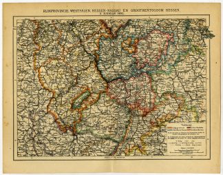 Antique Map-WESTPAHLIA-HESSE-HESSIA-GERMANY-Meyers-1895