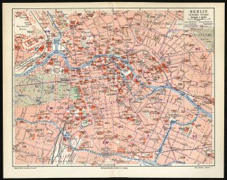 Antique Map-BERLIN-GERMANY-Meyers-1902