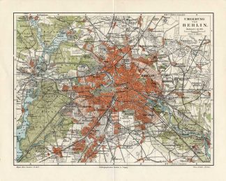 Antique Map-BERLIN-GERMANY-CITY-PLAN-Meyers-1895