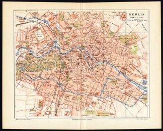Antique Map-BERLIN-GERMANY-Meyers-1895