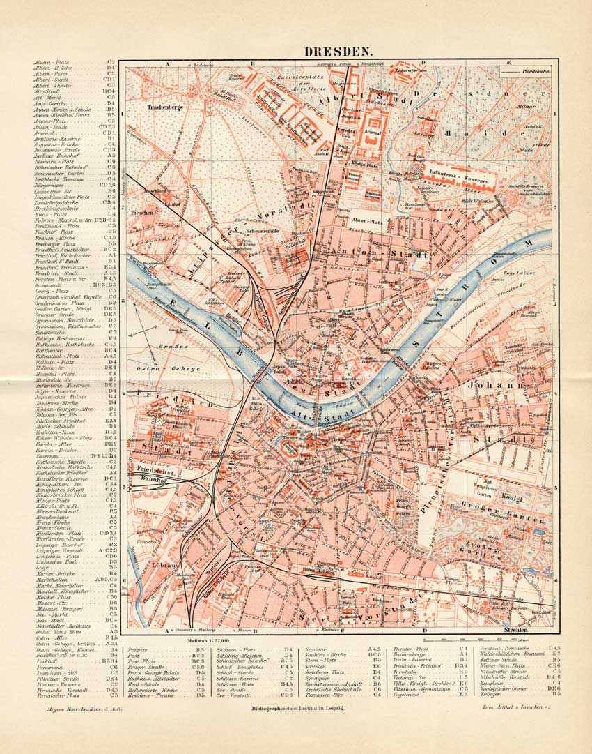 Bb06743 416x529 Antique Map-DRESDEN-CITY PLAN-GERMANY-Meyers-1895