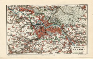 Antique Map-DRESDEN-GERMANY-Meyers-1895