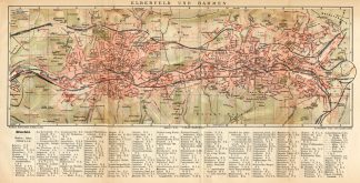 Antique Map-ELBERFELD-WUPPERTAL-GERMANY-Meyers-1895