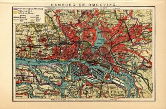 Antique Map-HAMBURG-ALTONA-GERMANY-Oosthoek-1895