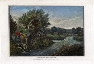 Antique Print-OTTER HUNTING-Wheble-1817
