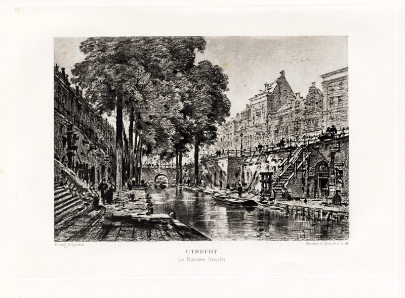 , Antique Print-UTRECHT-NIEUWEGRACHT-NETHERLANDS-Havard-Lalanne-1882, Pictura Antique Prints