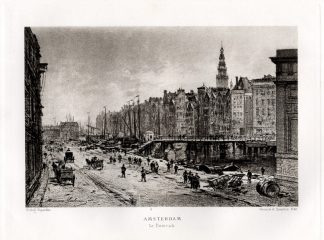 Antique Print-AMSTERDAM-NETHERLANDS-DAMRAK-DAM SQUARE-Havard-Lalanne-1882