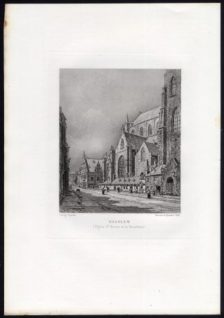 Antique Print-HAARLEM-NETHERLANDS-ST. BAVO-CHURCH-Havard-Lalanne-1882