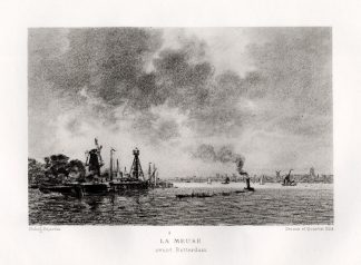 Antique Print-ROTTERDAM-NETHERLANDS-RIVER-MEUSE-Havard-Lalanne-1882