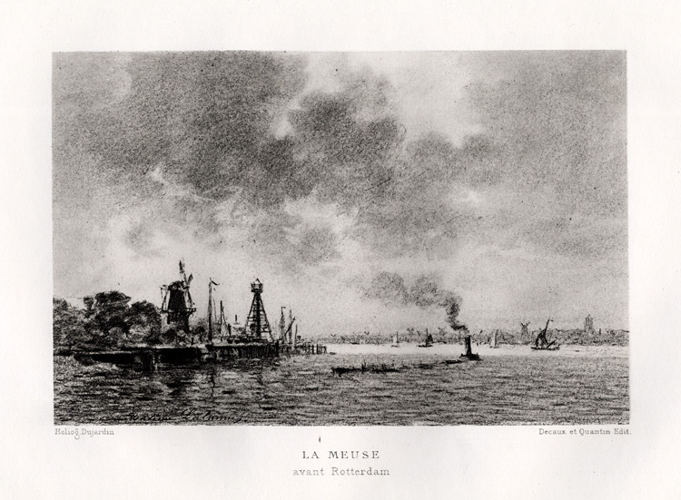 , Antique Print-ROTTERDAM-NETHERLANDS-RIVER-MEUSE-Havard-Lalanne-1882, Pictura Antique Prints