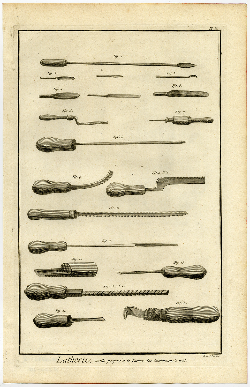 , 2 Antique Prints-LUTHIER-LUTHERIE-WIND INSTRUMENTS-MUSIC-Diderot-1751, Pictura Antique Prints