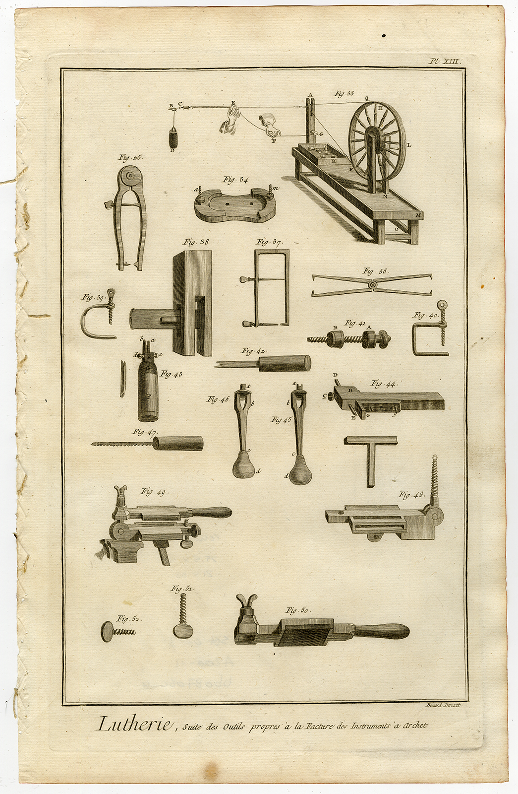 , 3 Antique Prints-LUTHIER-LUTHERIE-BOWED INSTRUMENTS-MUSIC-VIOLIN-Diderot-1751, Pictura Antique Prints