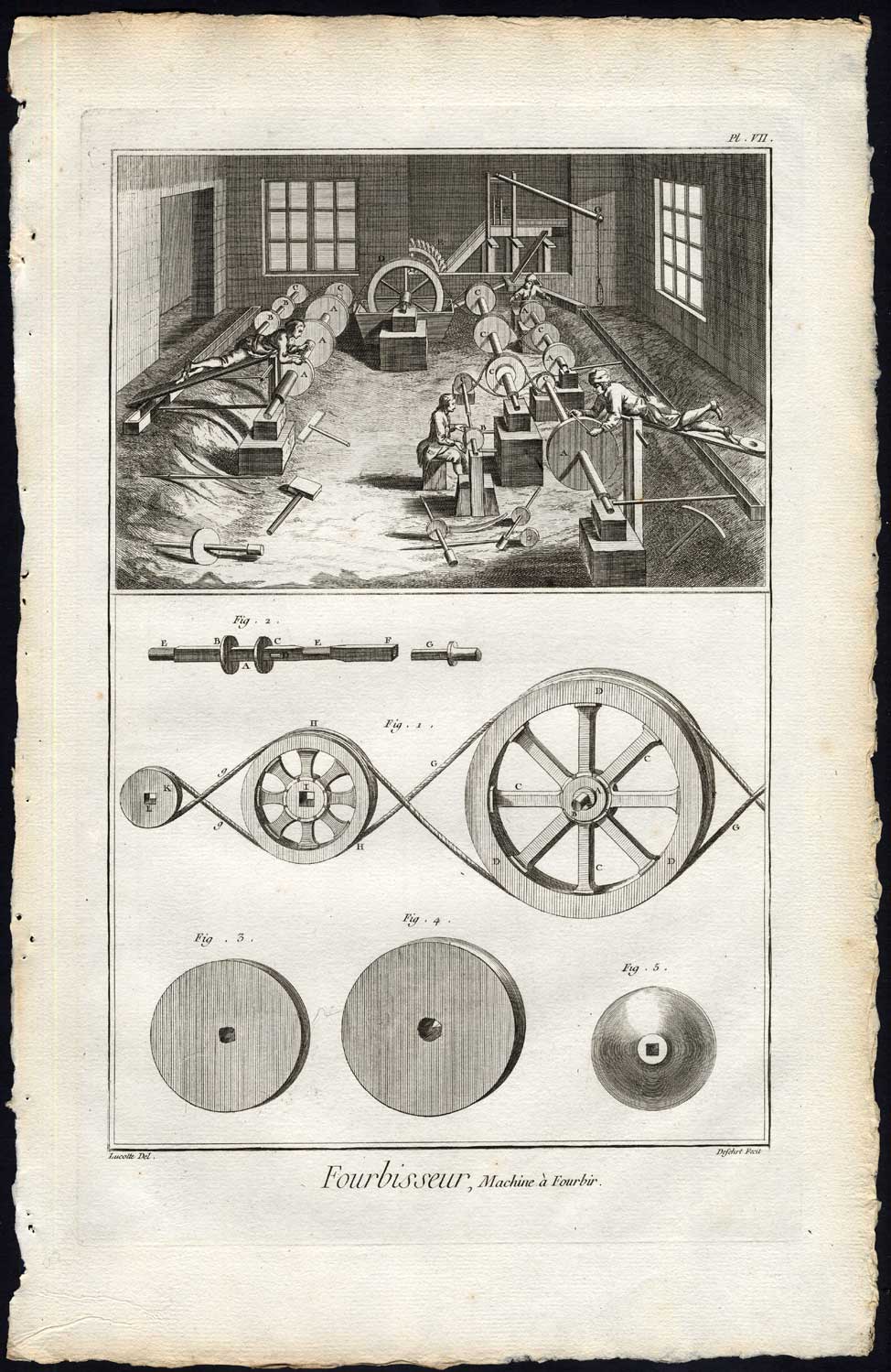 , 10 Antique Prints-FOURBISSEUR-SWORD MAKER-WEAPONS-Diderot-Defehrt-1751, Pictura Antique Prints