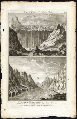 Antique Print-MINERALOGY-GLACIER-SAVOYE-FRANCE-BERN-SWITZERLAND-Diderot-1751
