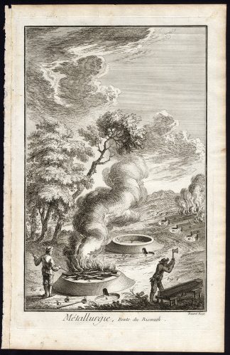 Antique Print-METALLURGY-BISMUTH MELTING-METAL-INDUSTRY-Diderot-Benard-1751