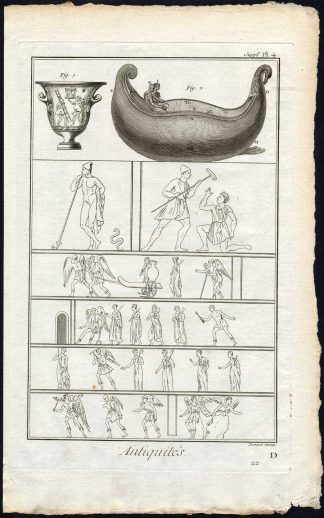 Antique Print-ETRUSCAN ART-ITALY-ETRURIA-ANTIQUITIES-Diderot-Benard-1777
