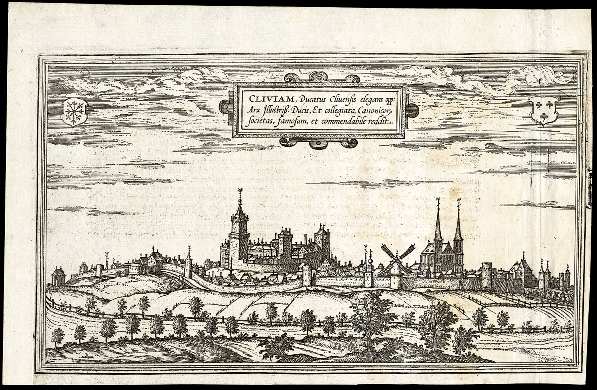 , Antique Print-GERMANY-KLEVE-CLIVIAM-Braun-Hogenberg-1572, Pictura Antique Prints