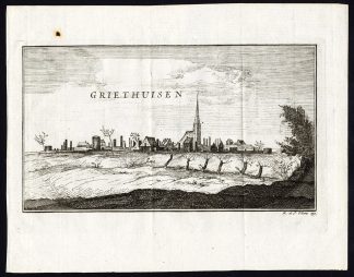 Rare Antique Print-GERMANY-KLEVE-GRIETHAUSEN-Knoop-Ottens-1785