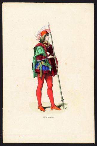 Antique Costume Print-VENETIAN MAN-VENICE-ITALY-Wahlen-1843