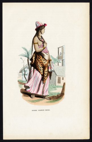 Antique Costume Print-YOUNG ARABIAN GIRL-Wahlen-1843