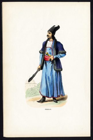 Antique Costume Print-PERSIA-IRAN-Wahlen-1843