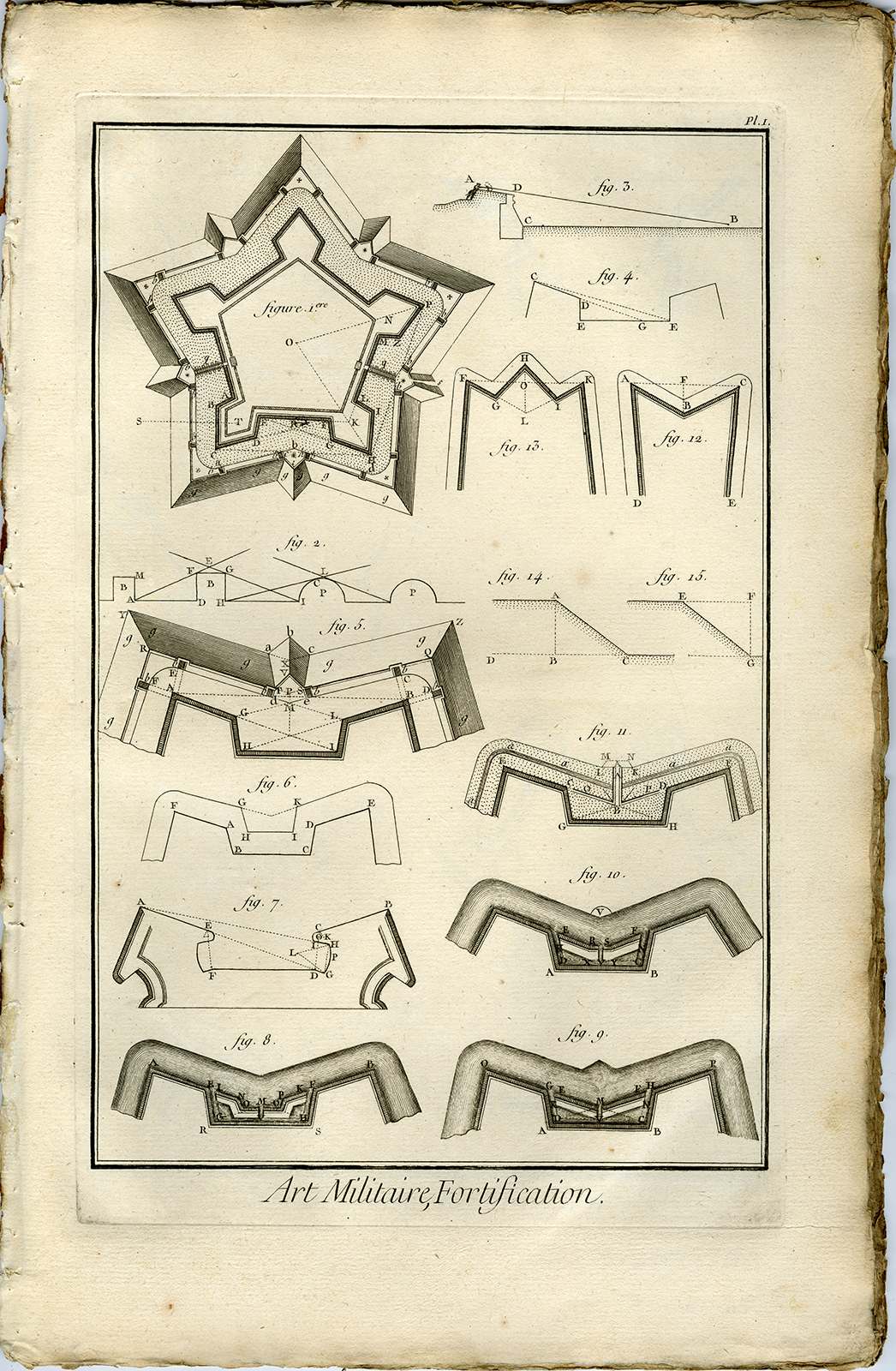 , 17 Antique Prints-MILITARY-FORTIFICATION-WEAPON-CANNON-CATAPULT-WAR-Diderot-1751, Pictura Antique Prints