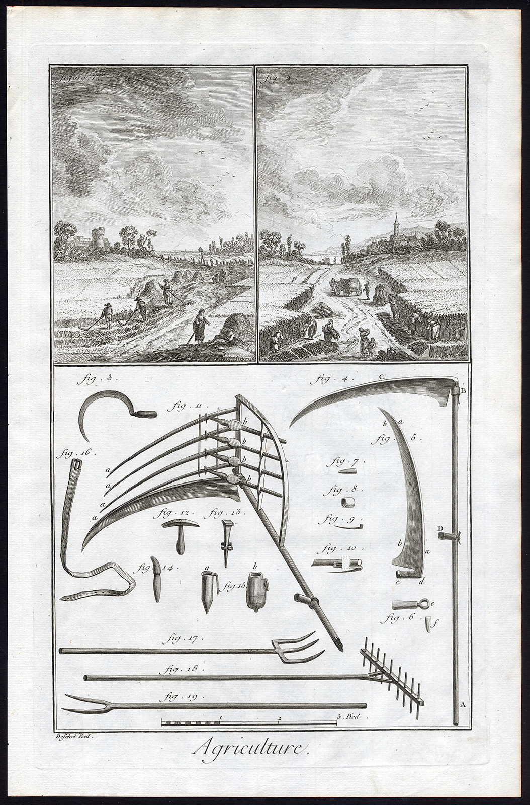 Bb13986b 2 416x631 2 Antique Prints-AGRICULTURE-HARVEST-THRESHING GRAIN-TOOLS-FARMING-Diderot-1751 - Image 2