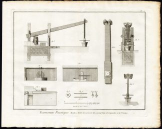 3 Antique Prints-AGRICULTURE-OIL MILL-TOBACCO-TECHNOLOGY-ECONOMY-Diderot-1751