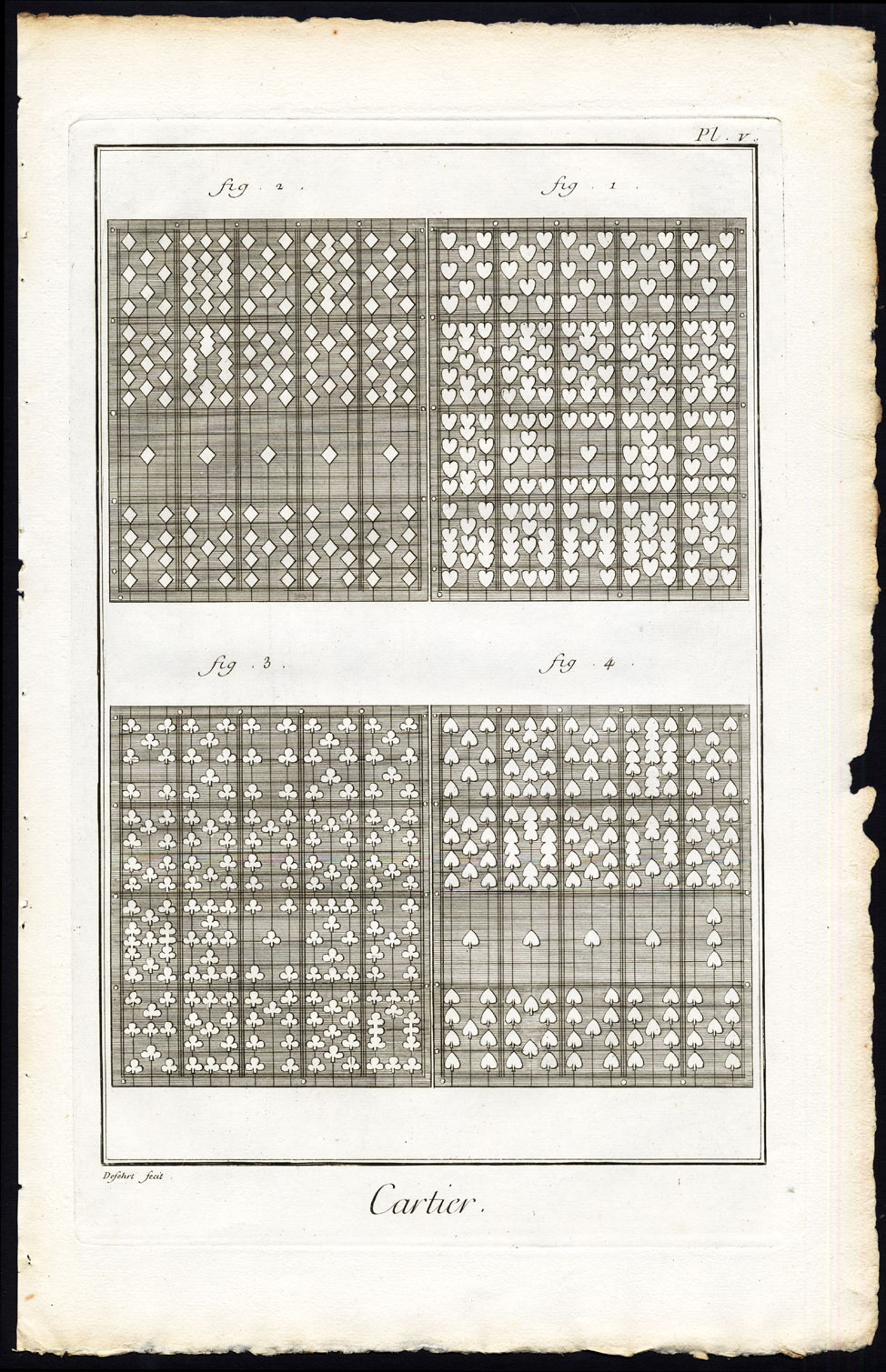 , 6 Antique Prints-CARTIER-PLAYING CARDS-PRINTING-TOOLS-Diderot-Defehrt-1751, Pictura Antique Prints