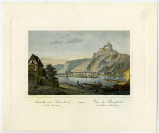 Antique Print-CASTLE MARKSBURG-BRAUBACH-RHINE-GERMANY-Wegelin-Rudolf-ca. 1850
