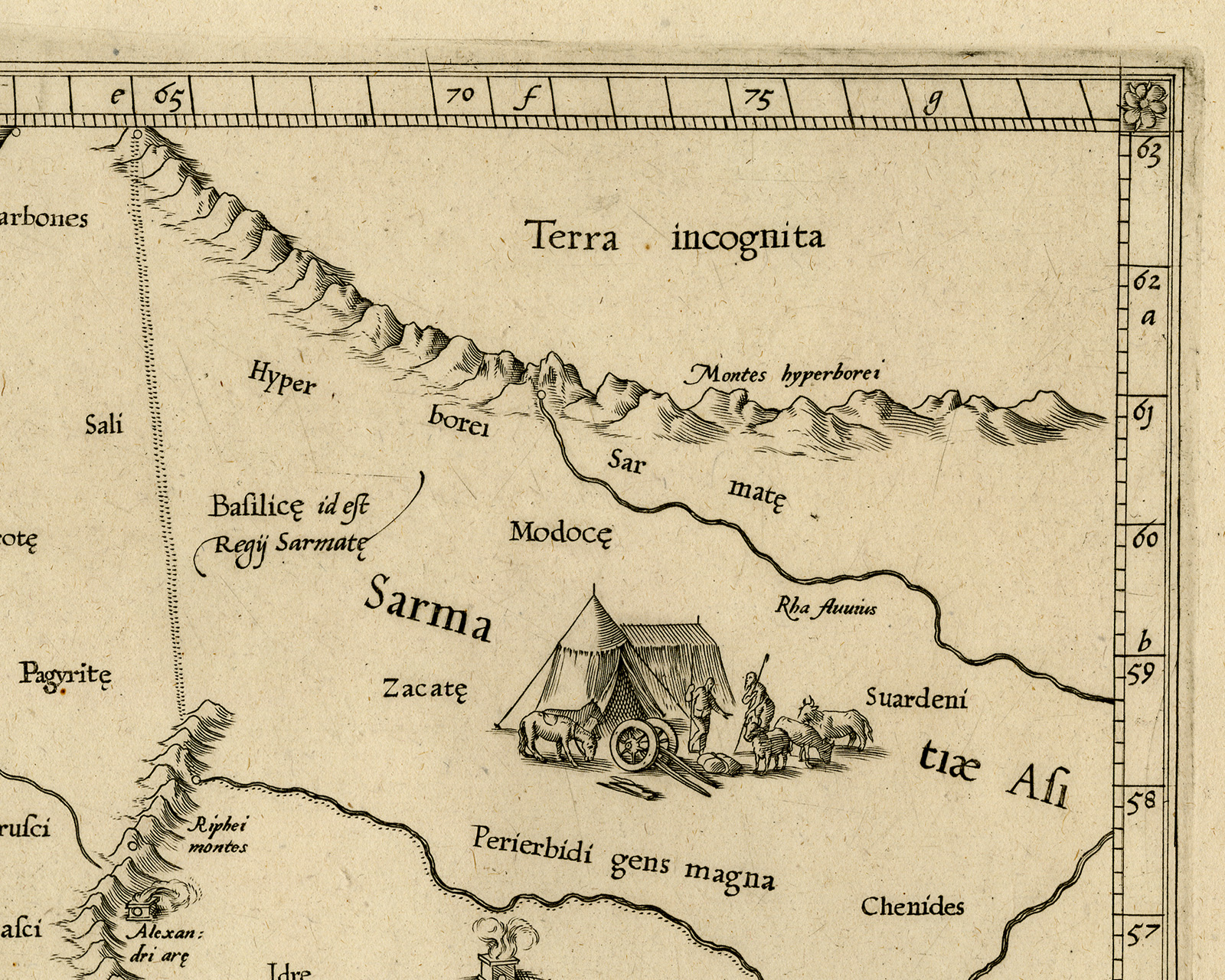 Cb2395c 416x333 Antique Print-SARMATIA-BLACK SEA-BOSPORUS-Ptolemy-Mercator-1698 - Image 4