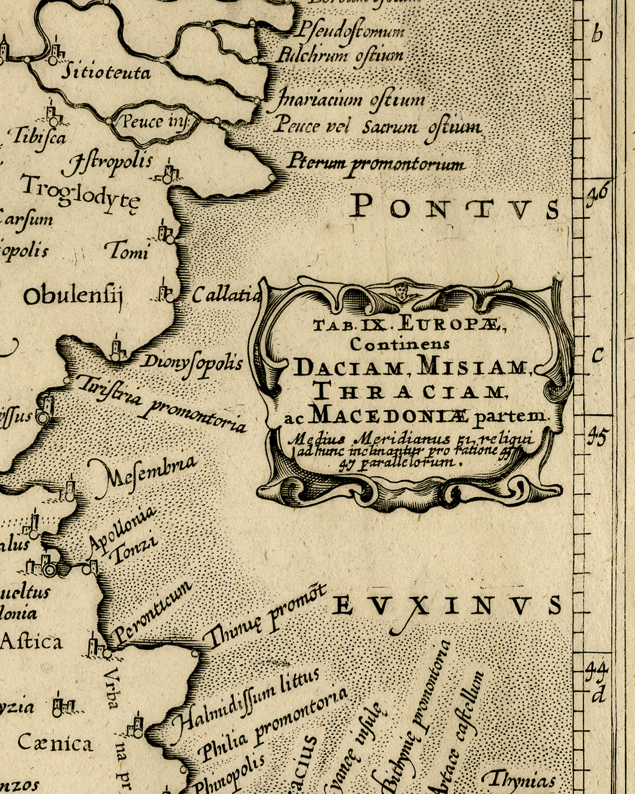 Cb2396b 416x520 Antique Print-BULGARIA-RUMANIA-DANUBE-BLACK SEA-BOSPORUS-Ptolemy-Mercator-1698 - Image 3