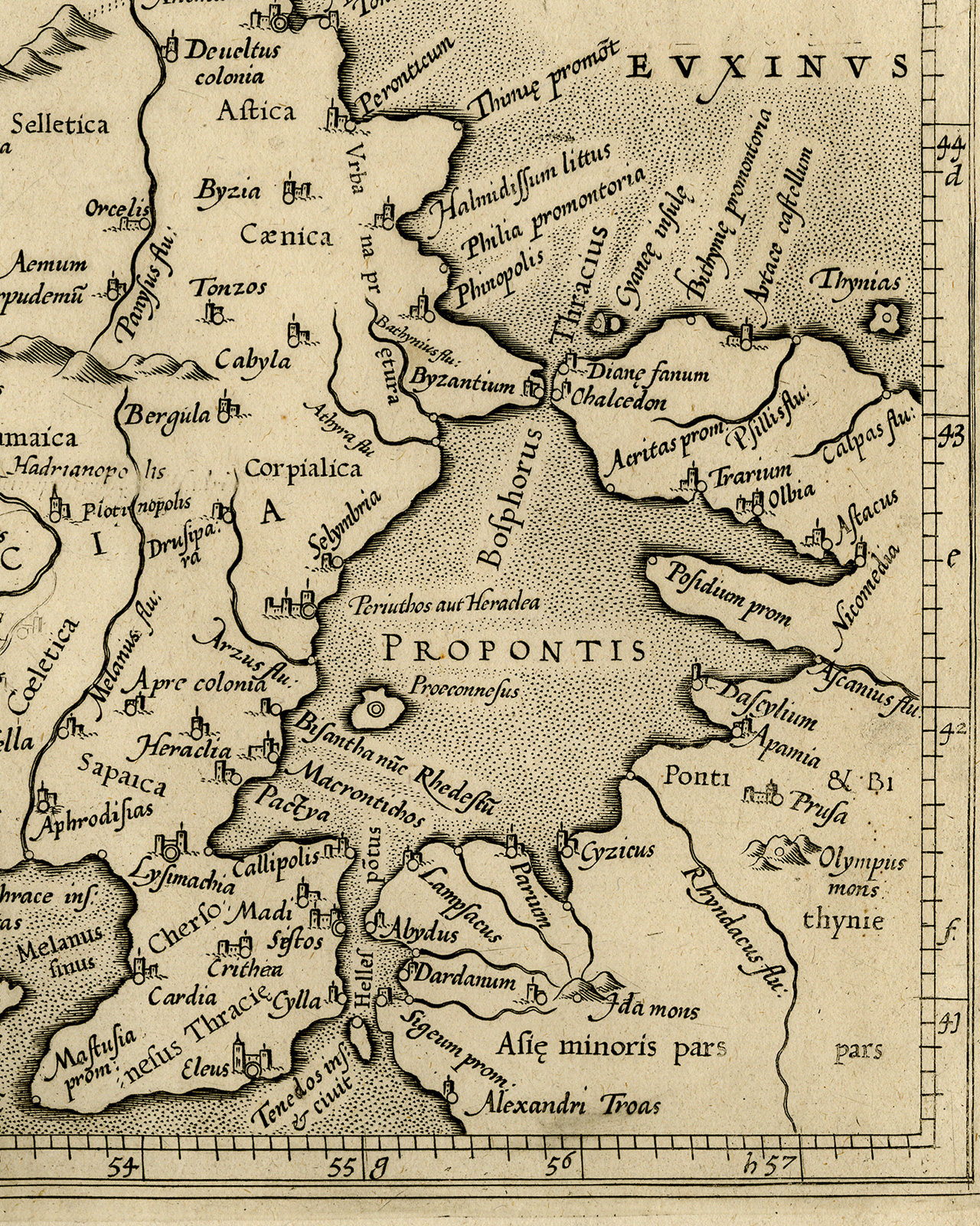 Cb2396c 416x520 Antique Print-BULGARIA-RUMANIA-DANUBE-BLACK SEA-BOSPORUS-Ptolemy-Mercator-1698 - Image 4