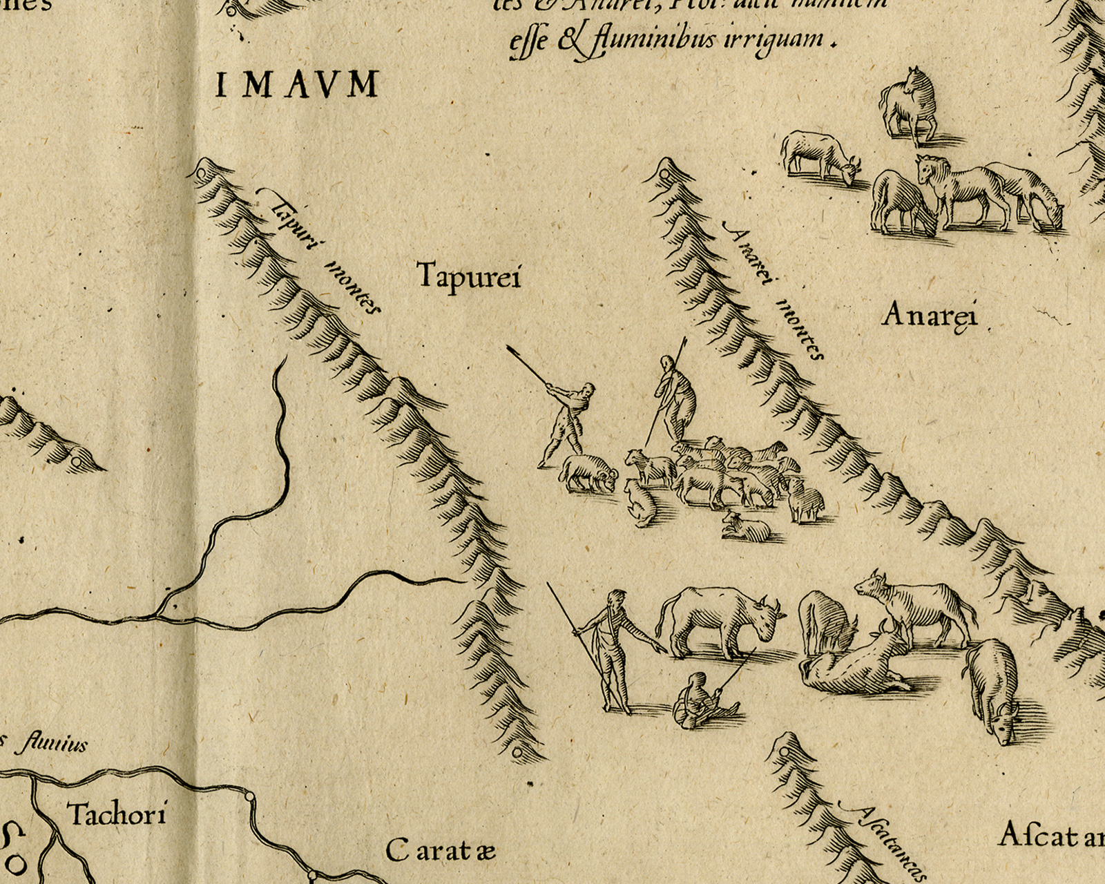 , Antique Print-TURKESTAN-AFGHANISTAN-STEPPE-NOMADS-Ptolemy-Mercator-1698, Pictura Antique Prints