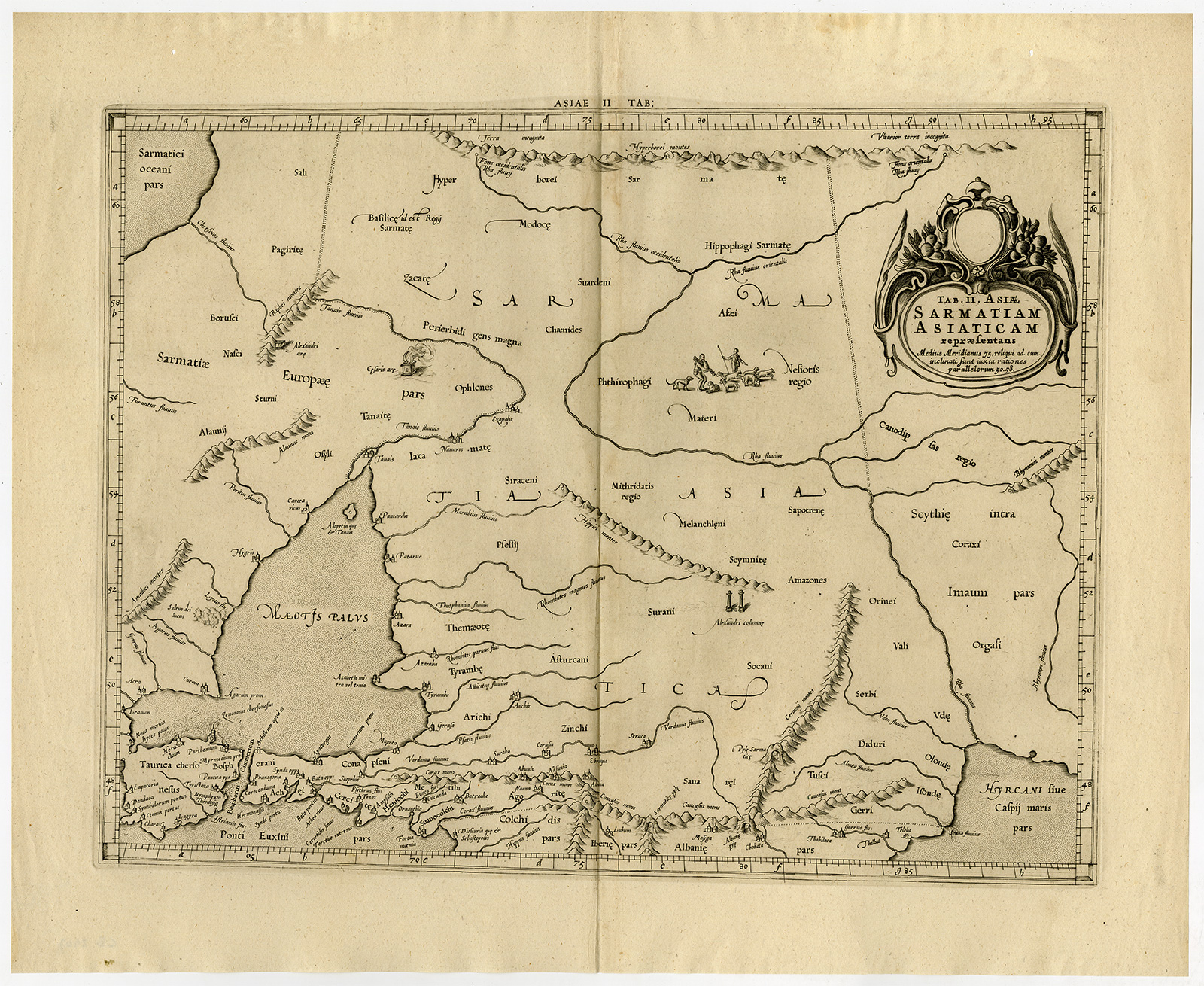 , Antique Print-RUSSIA-BLACK SEA-SARMATIAM-Ptolemy-Mercator-1698, Pictura Antique Prints