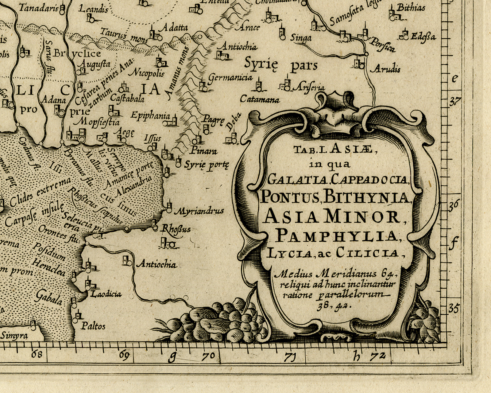Cb2410b 416x333 Antique Print-TURKEY-CYPRUS-ASIA MINOR-Ptolemy-Mercator-1698 - Image 3