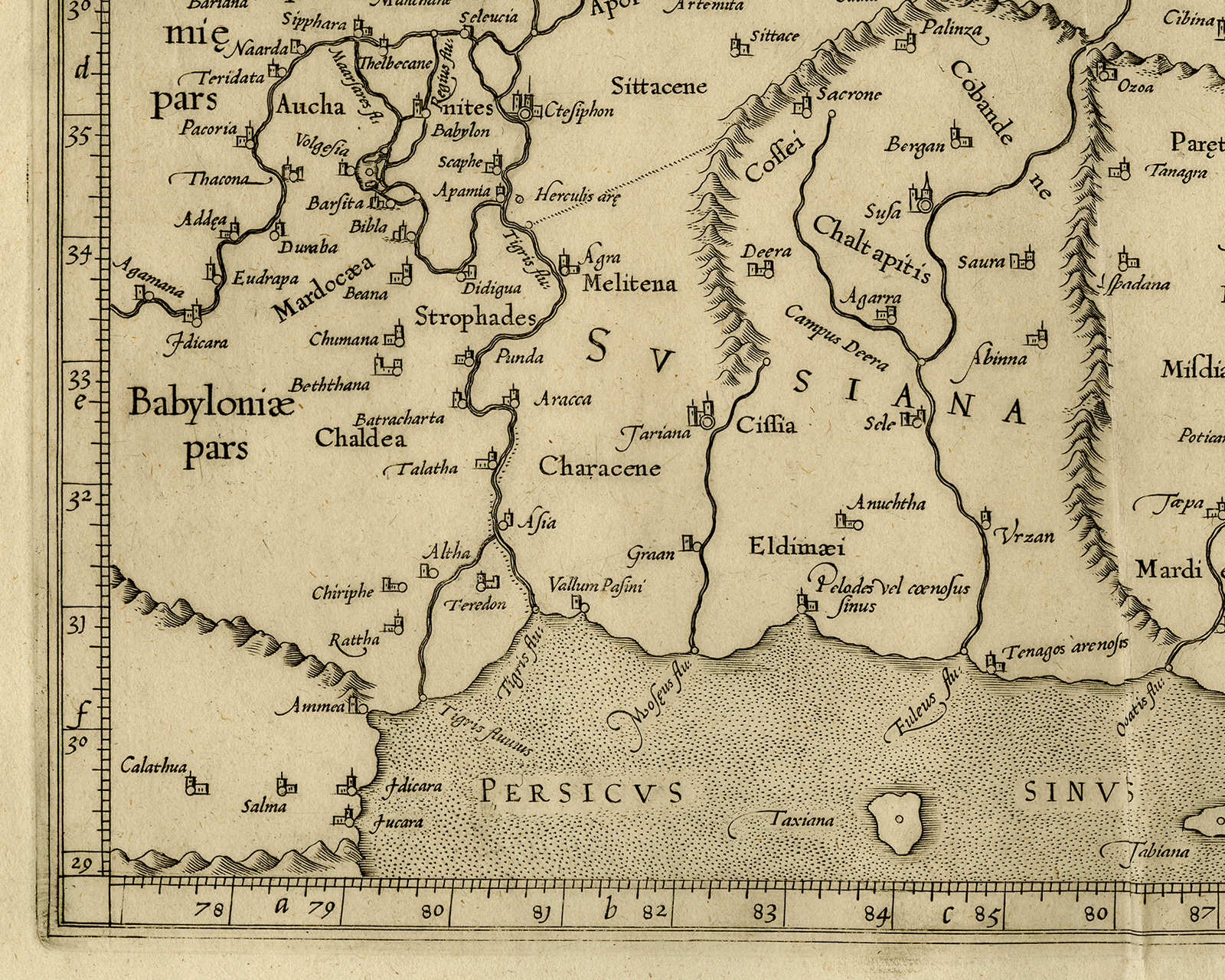 , Antique Print-ARMENIA-CAUCASUS-GEORGIA-AZERBAIJAN-Ptolemy-Mercator-1698, Pictura Antique Prints