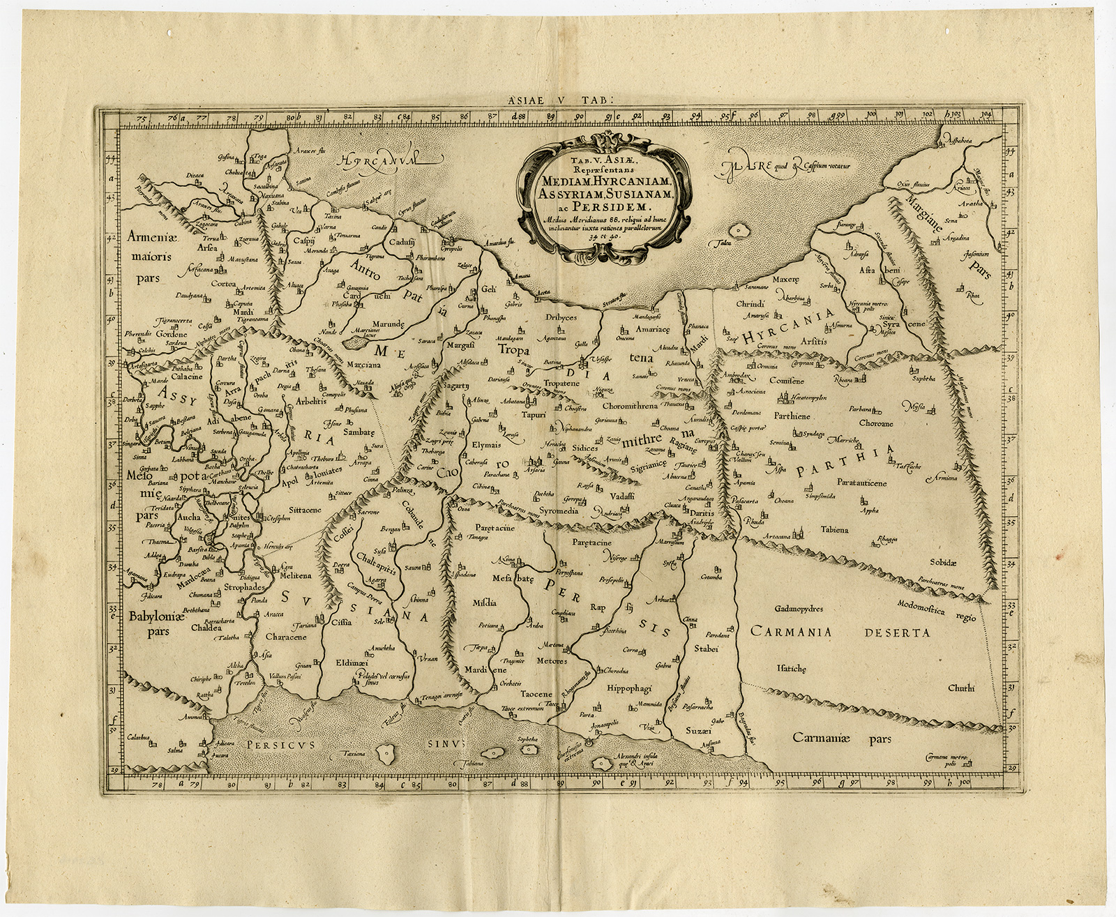 , Antique Print-IRAN-IRAQ-ARMENIA-Ptolemy-Mercator-1698, Pictura Antique Prints