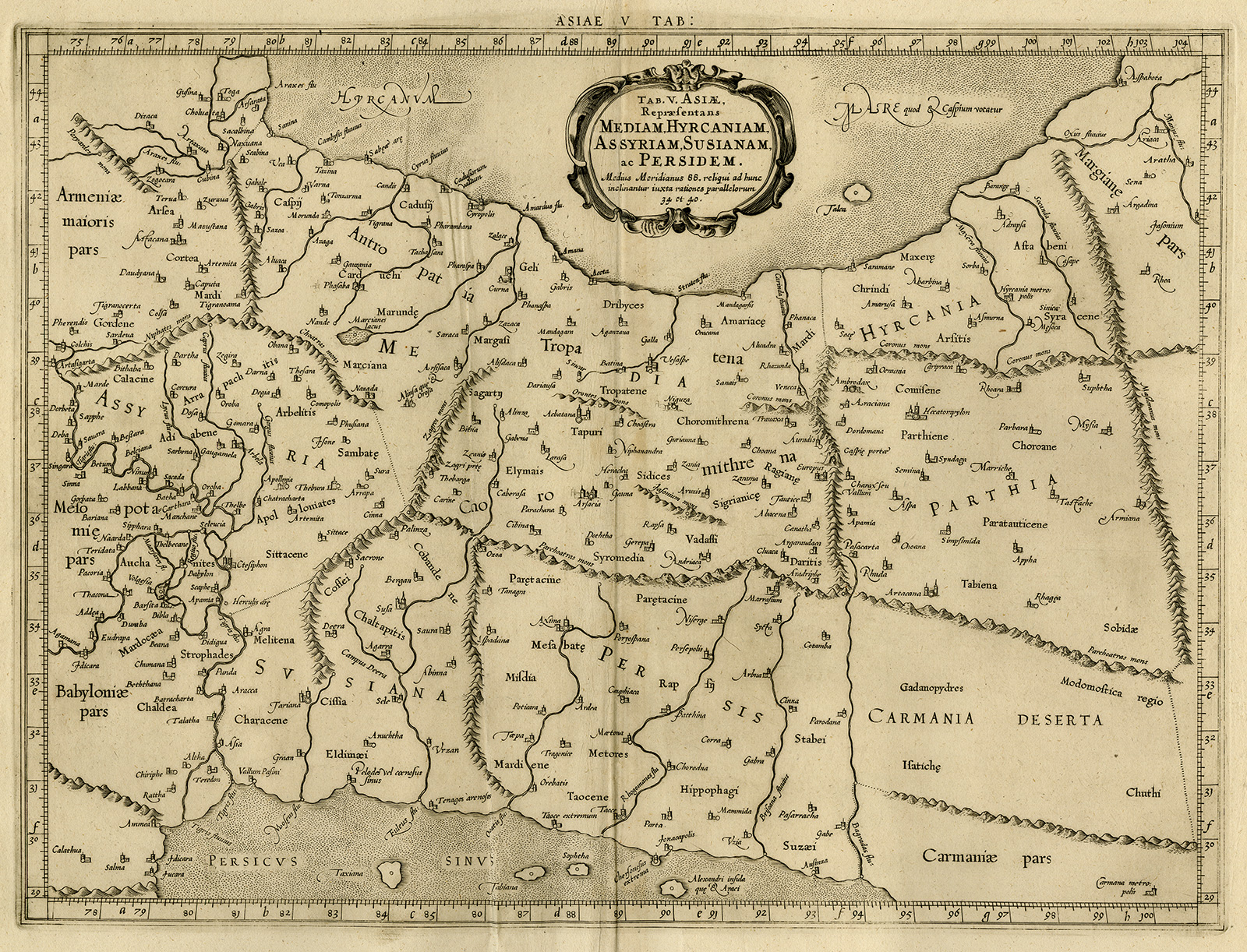 , Antique Print-IRAN-IRAQ-ARMENIA-Ptolemy-Mercator-1698, Pictura Antique Prints