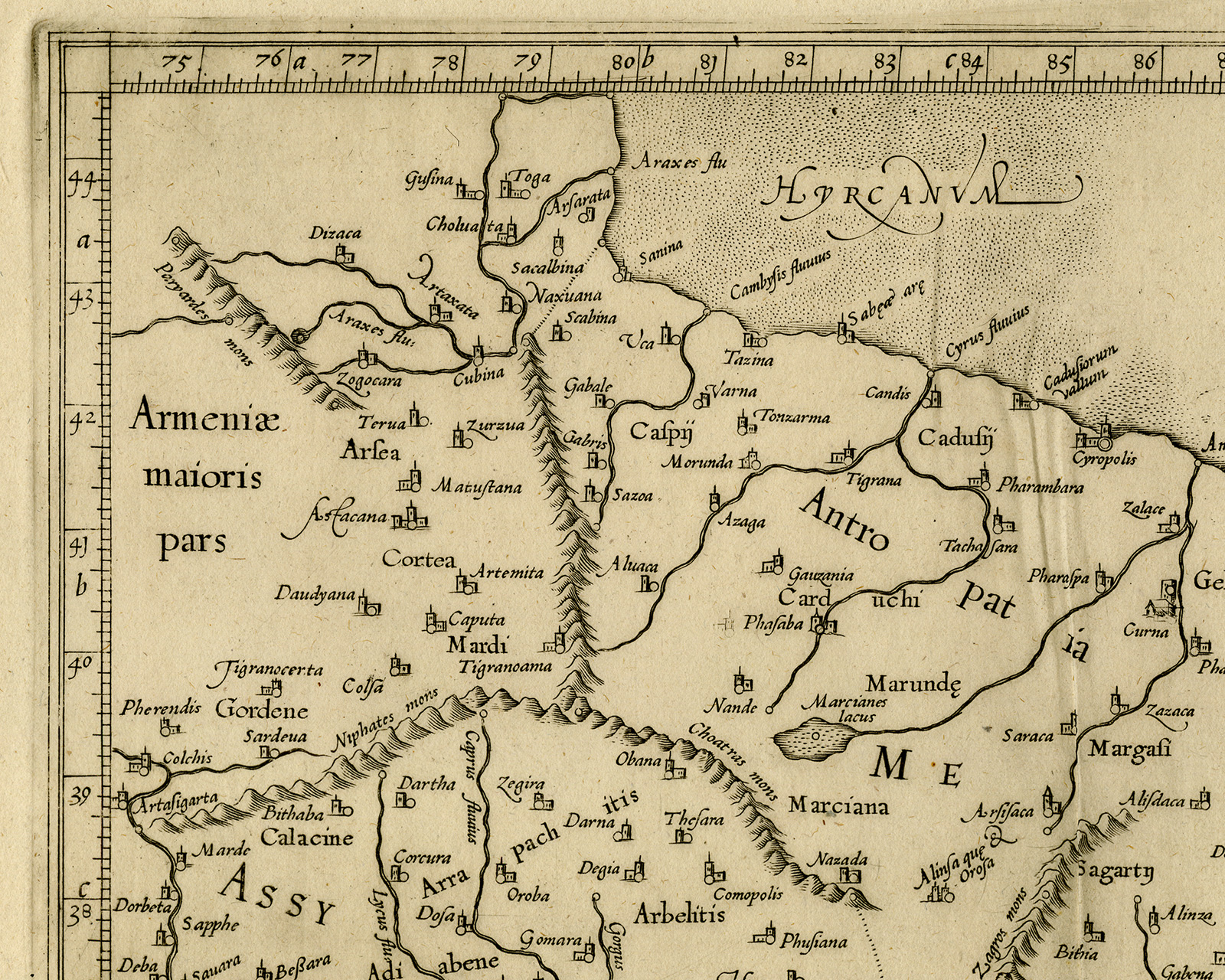, Antique Print-IRAN-IRAQ-ARMENIA-Ptolemy-Mercator-1698, Pictura Antique Prints
