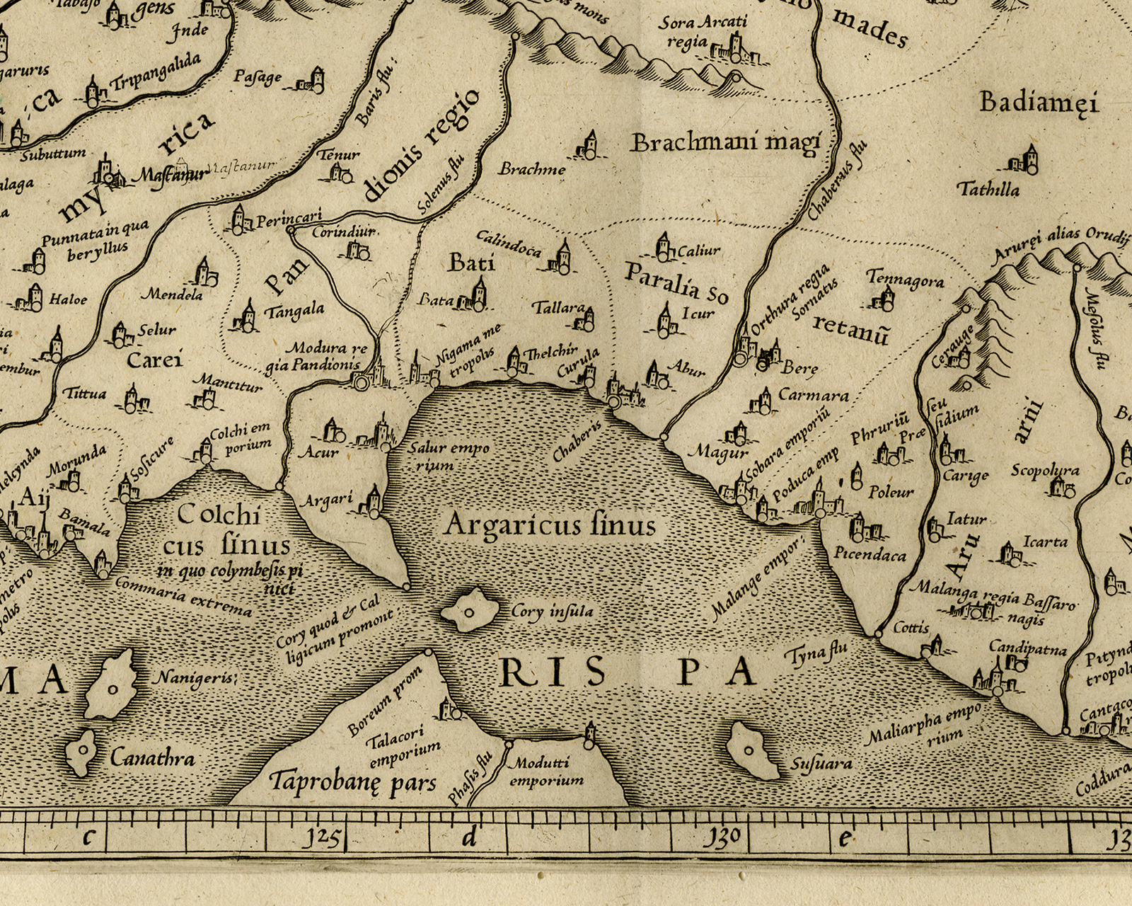 , Antique Print-INDIA-INDUS-GANGES-ASIA-Ptolemy-Mercator-1698, Pictura Antique Prints