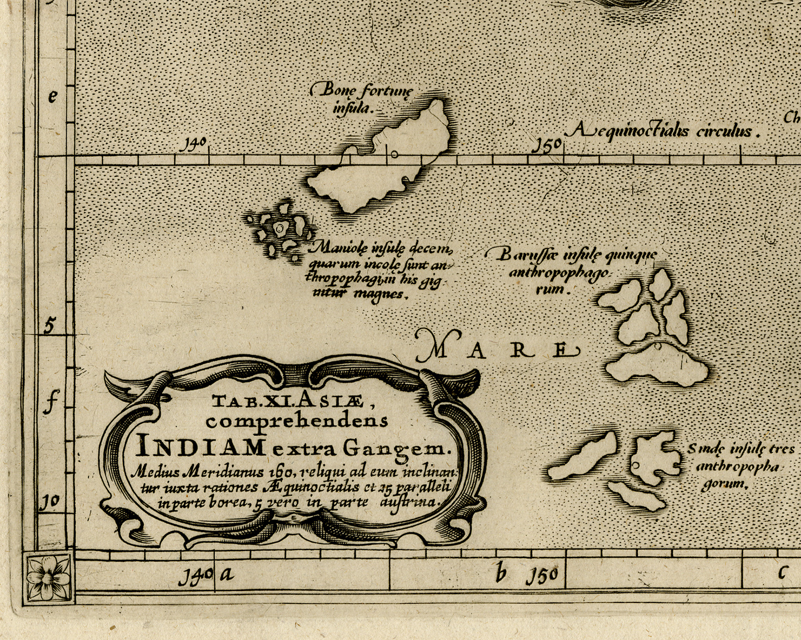 , Antique Print-ASIA-INDIA-ELEPHANTS-Ptolemy-Mercator-1698, Pictura Antique Prints