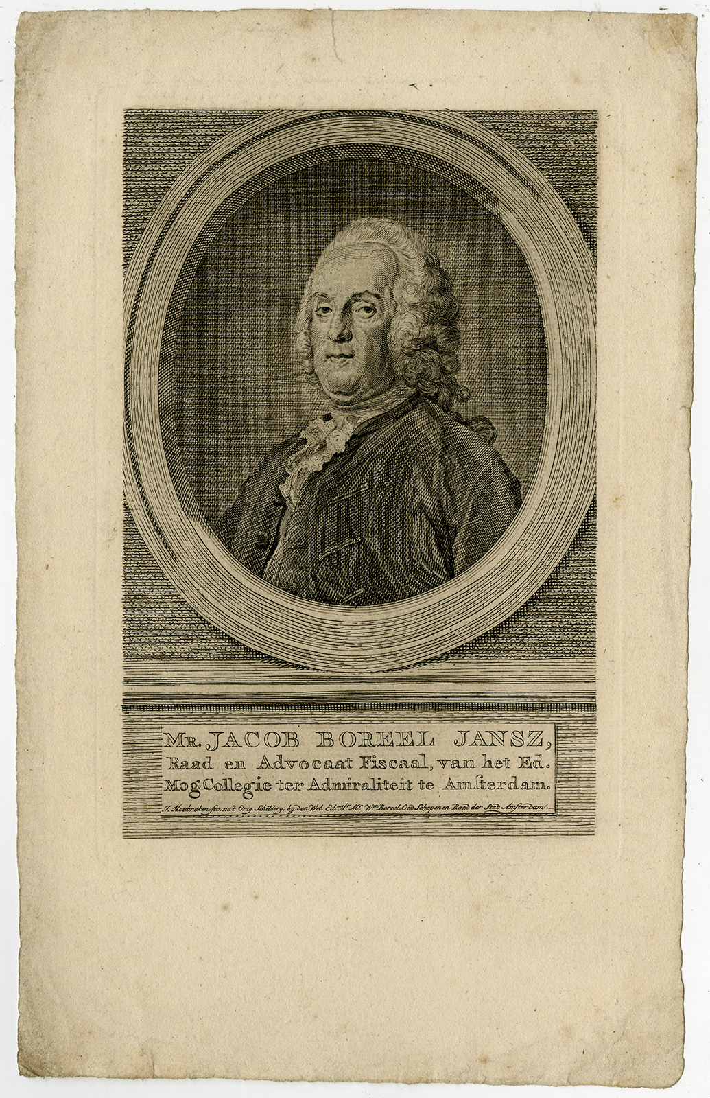, Antique Print-DUTCH HISTORY-PORTRAIT-JAKOB BOREEL-Houbraken-1749, Pictura Antique Prints